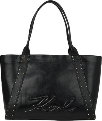 Karl Lagerfeld K/Ville Medium Studded Tote - Dames - Shoppers - Zwart - ONE Size - Tassen