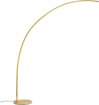 QAZQA Qazqa L&aacute;mpara De Arco Moderna De Lat&oacute;n Con Led Y Regulador T&aacute;ctil