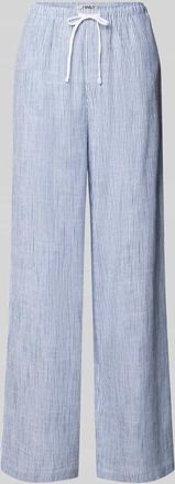 Only Loose Fit Weite Hose aus Viskose-Leinen-Mix Modell SIESTA in Bleu, Gr&ouml;&szlig;e XL