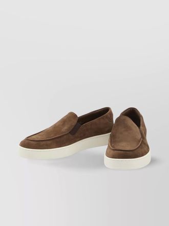 Churchs suede loafers with elastic and stitching