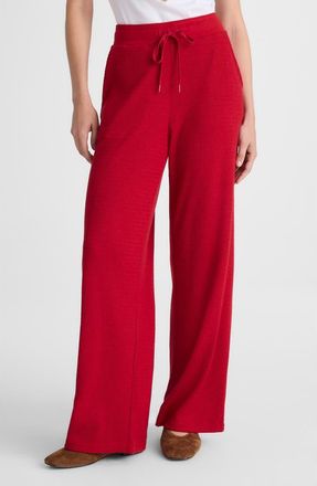 Madewell Waffle Wide Leg Pajama Pant in Crimson at Nordstrom, Size Xx-Large
