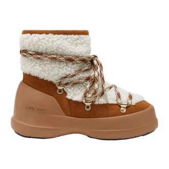 Moon Boot Moon Boot, Winter Boots, female, Brown, Size: 10 US Luna Shearling Boots