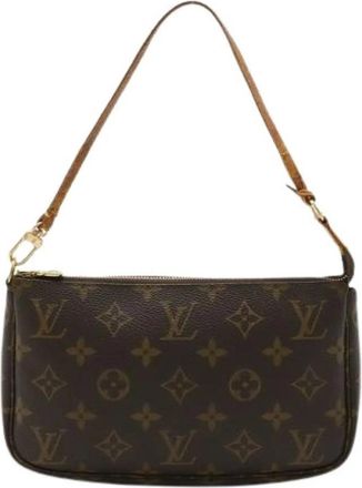 Louis Vuitton Pre-owned Monogram Pouch - Dames - Vintage Schoudertas - Bruin - ONE Size - Vintage