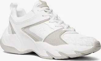 Michael Kors Chase Mixed-Media Trainer