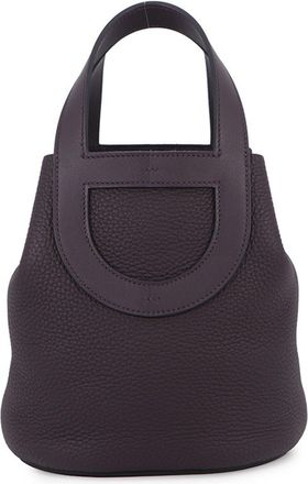 Herm&egrave;s Cassis Taurillon Clemence Leather Swift Leather Tote Bag (Pre-Owned)