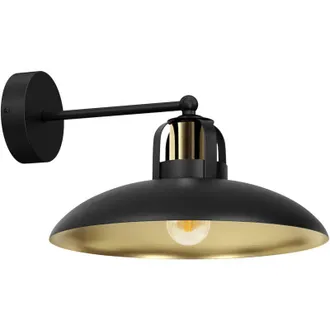 Milagro Lampada da parete FELIX NERO/ORO 1xE27