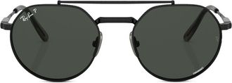 Ray-Ban Jack II Titanium pilot-frame sunglasses - unisex - Titanium - 51 - Black