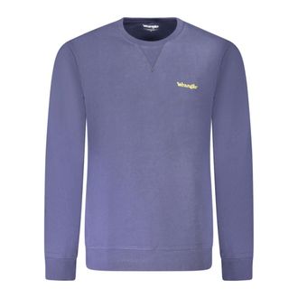 Wrangler Sweatshirts, male, Blue, Size: 2XL Small Logo Crew Sweatshirt