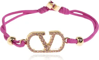 Valentino Garavani Accessoires, Dames, Paars, ONE Size, Katoen, VLogo Signature Armband