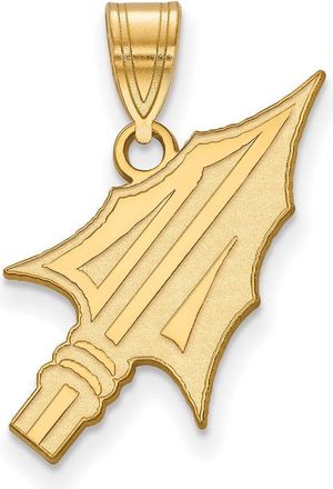 Diamond2Deal 10k Yellow Gold Florida State University Arrow Large Pendant