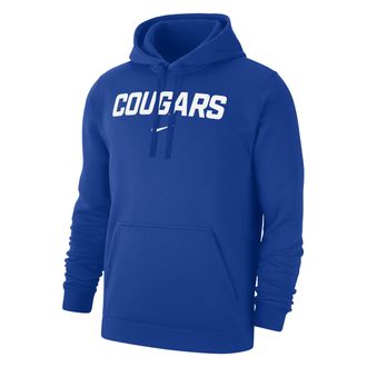 Nike BYU Club Fleece Nike Mens College Pullover Hoodie in Blue | M31777BGYU-RYL