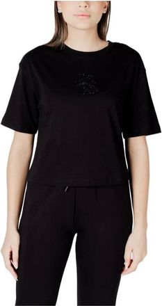 A|X Armani Exchange Dames, Tops, Zwart, Maat: 2XS Katoen