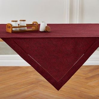 Solino Home Linen Table Throw - Milan, 52 x 52, 52 x 52 in Red Garnet at Nordstrom, Size Small