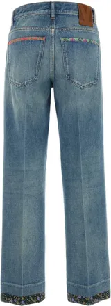 Valentino Garavani Womens Denim Jeans Mediumbluedenim Exterior: Cotton