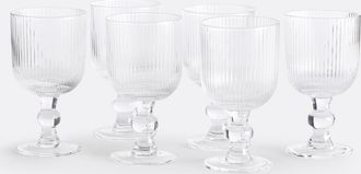 La Redoute Interieurs Set van 6 wijnglazen met groeven, Ostri