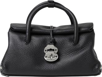 Zanellato Tassen, Dames, Zwart, ONE Size, Leer, Postina Baby Leren Satchel
