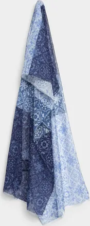 Le 31 Mens Mediterranean mosaic lightweight scarf Exclusive collection from Italy