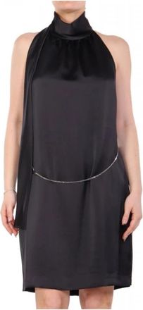 HUGO BOSS Kinema-1 Dress - Dames - Feestkleedjes - Zwart - 2XL - Polyester - Kleedjes