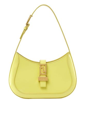 Versace Greca-detail leather shoulder bag - women - Lambskin/Calf Leather - OS - Yellow