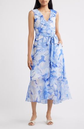Tommy Bahama Island Blooms Sleeveless Maxi Dress in Blue Cove at Nordstrom, Size X-Large