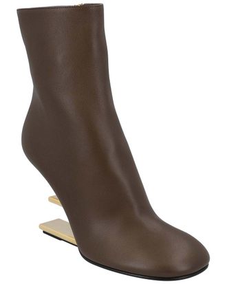 Fendi Fendi Womens Leather Heeled Bootie, Never Worn (Authentic Pre-Loved)