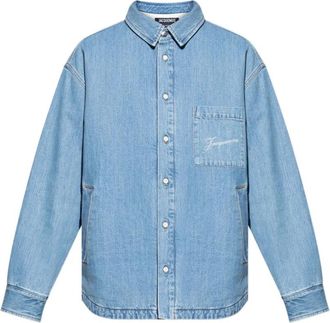 Jacquemus La Chemise Boulanger - Heren - Spijkeroverhemden - Blauw - L - Katoen - Overhemden