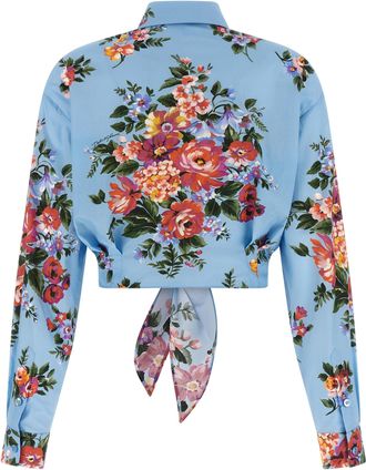 Dolce & Gabbana Womens Blue Cotton Blouse