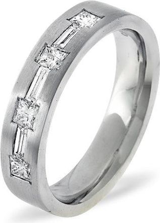 The Diamond Store Mens 0.49ct G/Vs Diamond 18K White Gold Dress Ring