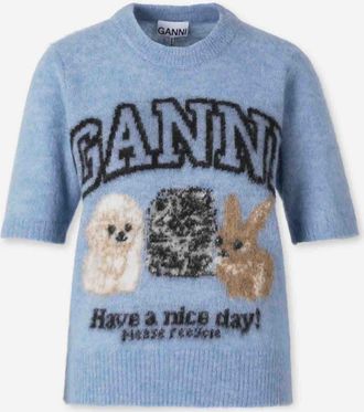 Ganni Knitted Animal Sweater