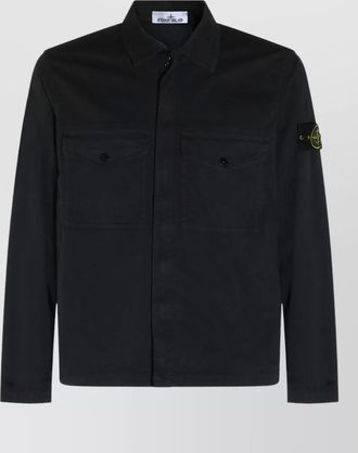 Stone Island stretch cotton twill shirt