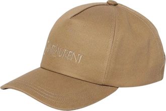 Saint Laurent Accessoires, Heren, Beige, ONE Size, Katoen, Klassieke Baseballpet