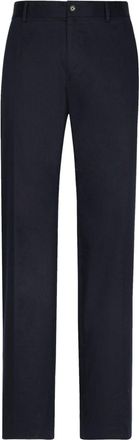 Dolce & Gabbana straight-leg cotton trousers - men - Cotton/Elastane - 50 - Blue