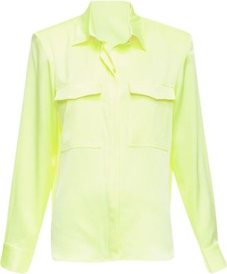 Alex Perry padded shoulder button down overshirt