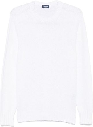 Drumohr White Knitted neck sweater