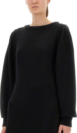 Christophe Lemaire Wool Slit Sweater - Black