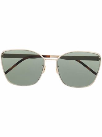Saint Laurent Eyewear Occhiali da sole squadrati - Oro