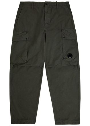 C.P. Company Straight-leg Cotton-poplin Cargo Trousers - Dark Grey - XL