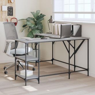 vidaXL Vidaxl - Escritorio Madera De Ingenier&iacute;a Gris Sonoma 139x139x75 Cm