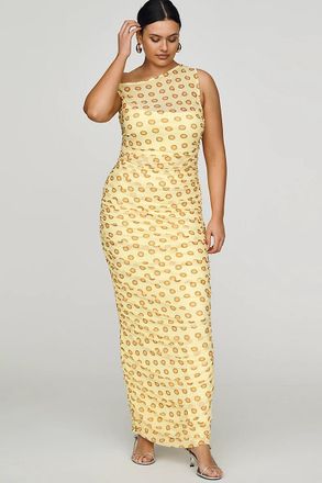 AFRM Biona Plus Slim Mesh Maxi Dress