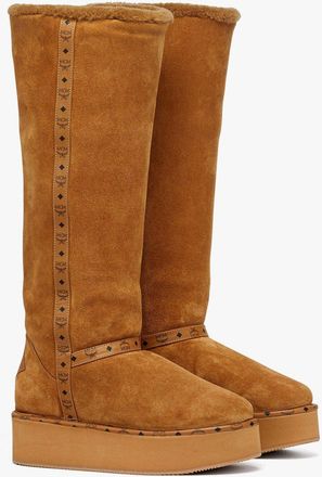 MCM Boots in Calfskin Suede Leather