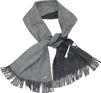 Bugatti Mens Fringe Scarf In Black/grey