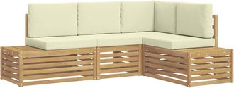 vidaXL Conjunto De Sof&aacute;s De Exterior Blanco 213,5 X 154,5 X 73 Cm Vidaxl
