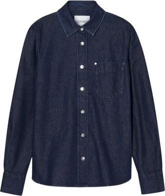 Closed Blusa vaquera cl&aacute;sica - Dames - Spijkeroverhemden - Blauw - S - Katoen - Overhemden