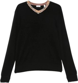 Burberry V-hals Truien - Heren - V-hals truien - Zwart - L - Truien & Vesten