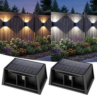 OEM Luces Solares Led Para Exteriores, Ajustables Mediante Energ&iacute;a Solar, 8 Colores, Rgb, Resistentes Al Agua Ip65, Para Jard&iacute;n, Porche, 2 Unidades