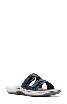 Clarks Breeze Piper Slide Sandal in Navy at Nordstrom Rack, Size 10