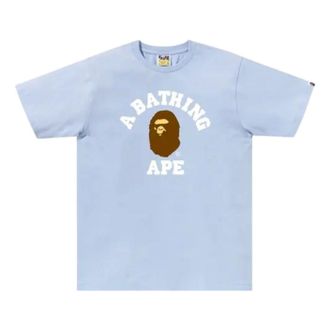 A Bathing Ape College T-Shirt Sax 1M30-110-001-SAX
