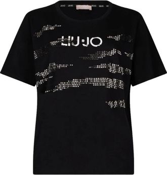 Liu Jo ECS Moda M/C T-shirt - Dames - T-shirts - Zwart - S - Katoen - Tops