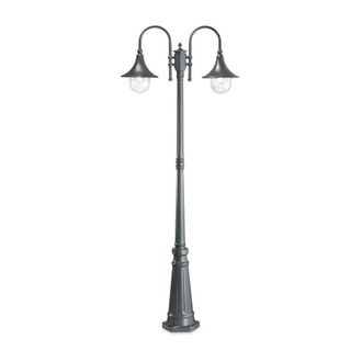 Netlighting Cima Outdoor Lamp Post 2 Lights Anthracite IP43 E27 in Black