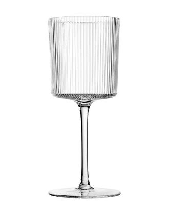 Godinger Set Of 4 Ribbed Red Wine Glasses